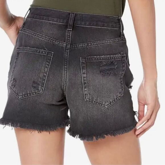 Free People, Maggie mid-rise, distressed jean shorts - Picture 2 of 5